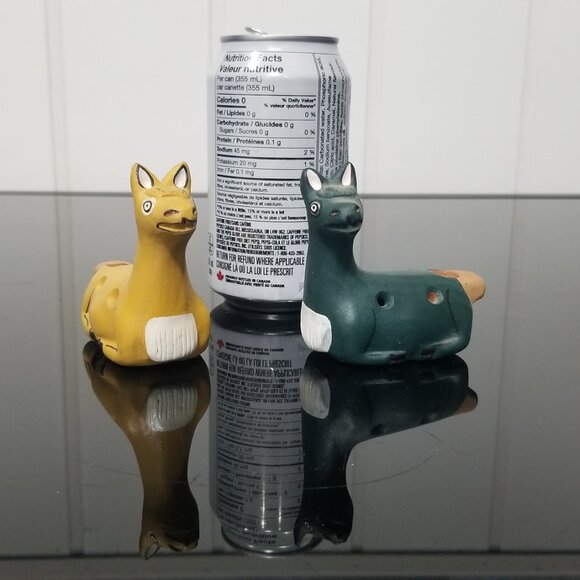 Set of 4 Ocarina 4 hole Whistle pipes, hand painted - Picture 3 of 9